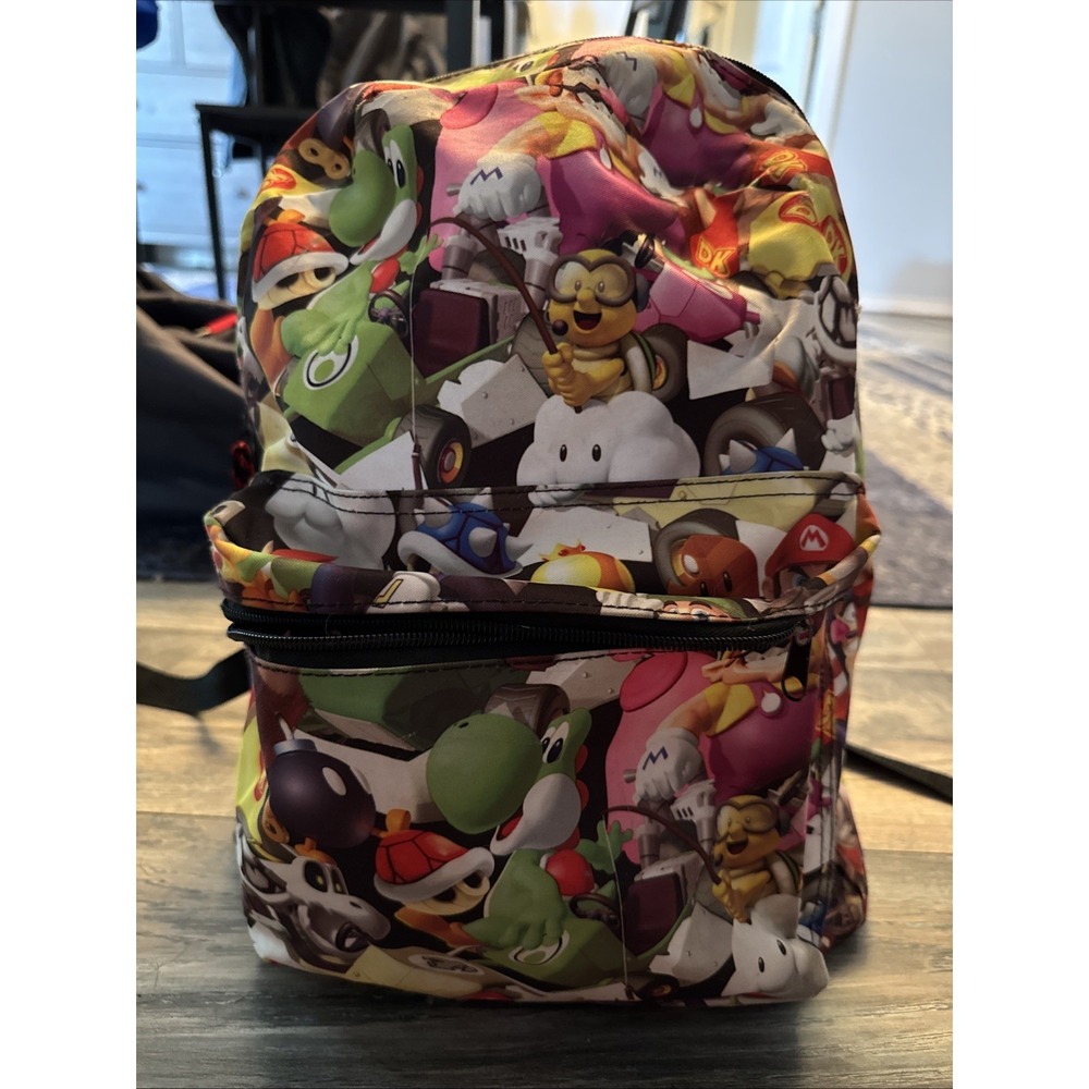 Nintendo Super Mario Bros. All Over Print 16"‎ Backpack School Book Bag 2017